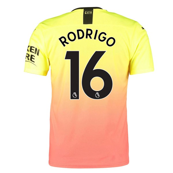 Trikot Manchester City NO.16 Rodrigo Ausweich 2019-20 Orange Fussballtrikots Günstig